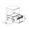 Odpadkový kôš Blanco SELECT II Compact 60/2 2x17 L