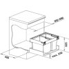 Odpadkový kôš Blanco FLEXON II LOW 60/2 1x30 L 1x19 L
