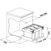 Odpadkový kôš Blanco FLEXON II LOW 60/3 3x15 L
