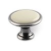 Nábytková knopka AURORA starostriebro porcelán