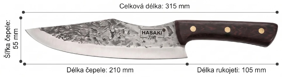Řeznický nůž – rozměry