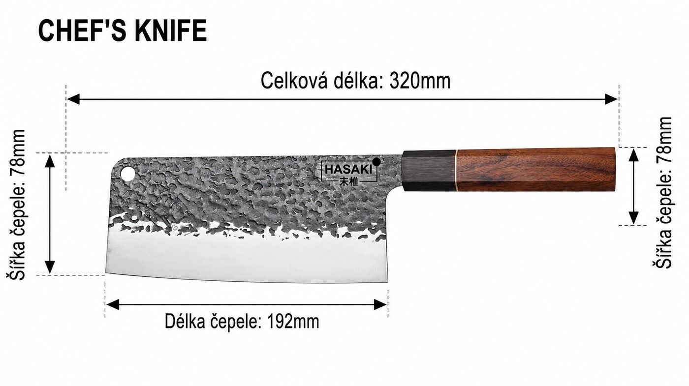 Sekáček – rozměry