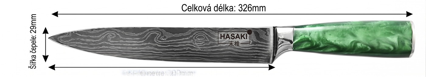 Nůž na chleba – rozměry