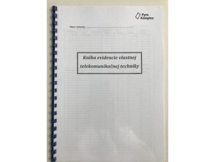 Kniha evidencie vlastnej telekom. techniky
