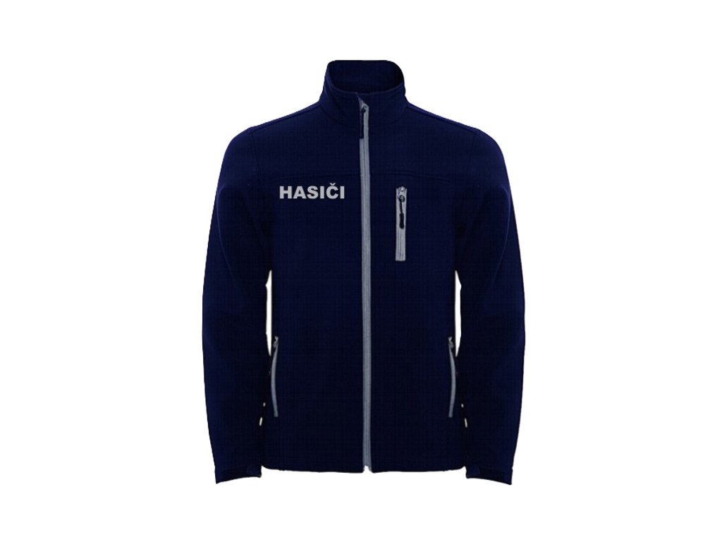 Bunda softshell HASIČI tmavomodrá pánska