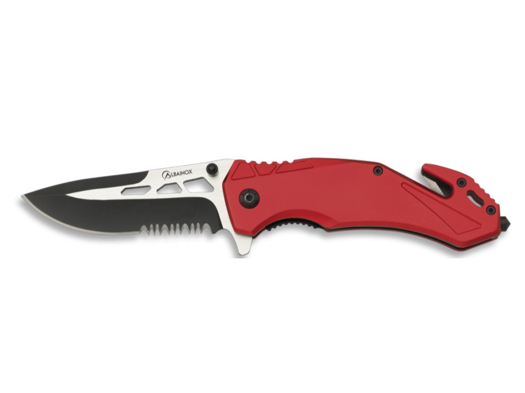 Nôž zatvárací záchranársky Albainox Red N502