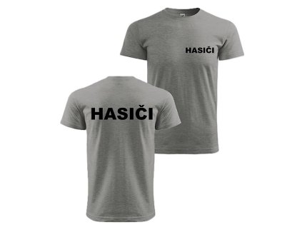 HASIČI pánske tričko GREY šedé-melé