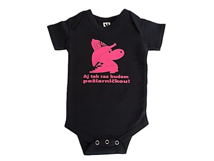 Dráčik detské body HASIČI PINK NEON