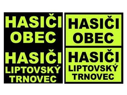 Nášivka na odev HASIČI FLUO dotlač