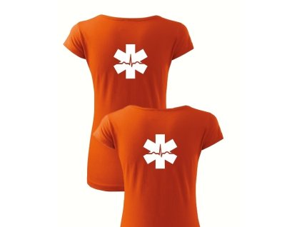 EKG dámske tričko Red