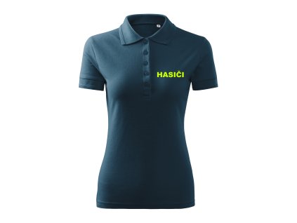 HASIČI polokošeľa Navy FLUO dámska