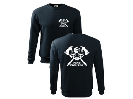 SKULL mikina klasik White