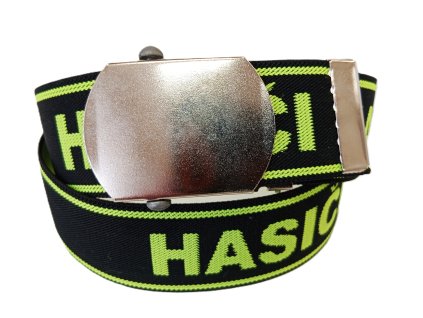 Opasok pruženka HASIČI kovová spona čierny