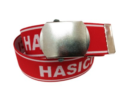 Opasok pruženka HASIČI kovová spona červený