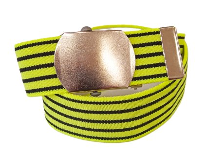 Opasok pruženka FLUO kovová spona fluožltý