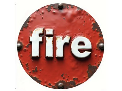 Ceduľa plechová FIRE