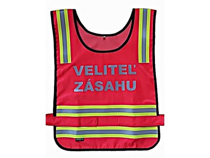 FluoRed VELITEĽ ZÁSAHU výstražná vesta RHEA SK