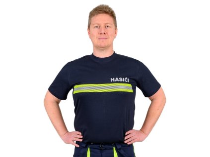 HIVIS pánske tričko Hasiči Navy