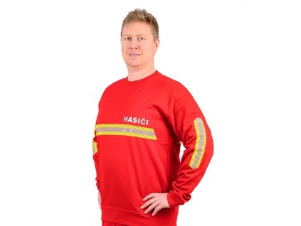 HIVIS pánska mikina klasik Hasiči Red