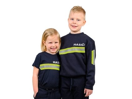 HIVIS detská mikina klasik Hasiči Navy