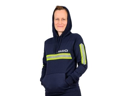 HIVIS mikina s kapucňou Hasiči Navy dámska