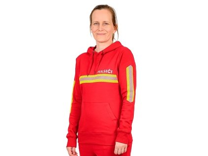 HIVIS mikina s kapucňou Hasiči Red dámska