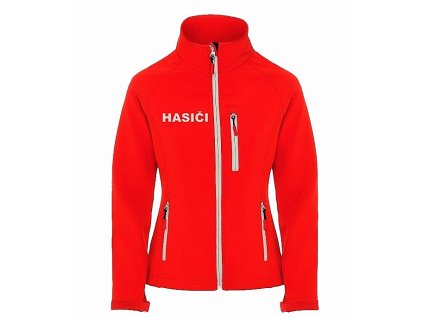 Bunda softshell HASIČI dámska červená