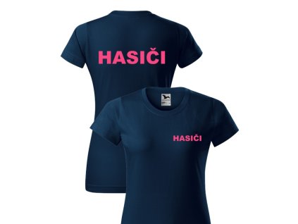 PINK NEON dámske tričko HASIČI