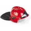 Detská hasičská prilba JUNIOR s pohyblivým štítom červená