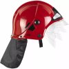 Detská hasičská prilba JUNIOR s pohyblivým štítom červená