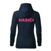 PINK NEON dámska mikina s kapucňou HASIČI