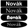 Jmenovka na dveře - gravírovaný plast (Barva desky ŽLUTÁ DESKA / ČERNÉ GRAVÍROVÁNÍ, Tvar OVÁL, Typ fontu ARIAL)