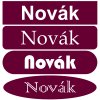 Jmenovka na dveře - gravírovaný plast (Barva desky ŽLUTÁ DESKA / ČERNÉ GRAVÍROVÁNÍ, Tvar OVÁL, Typ fontu ARIAL)
