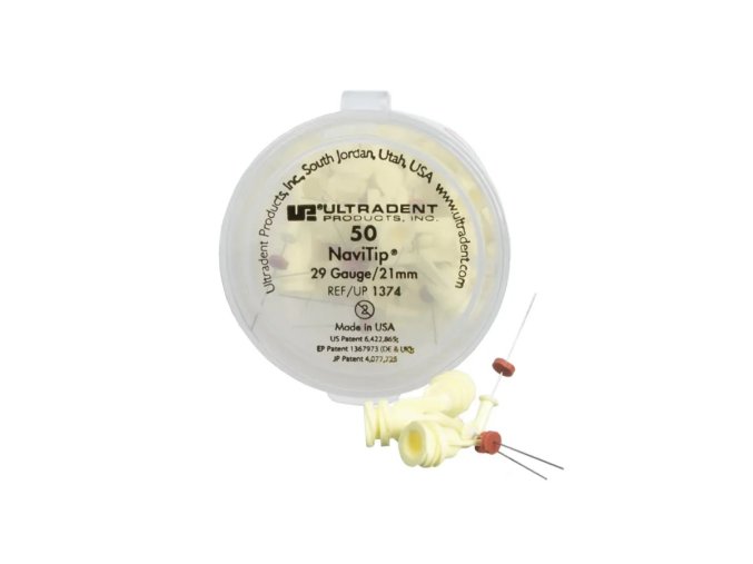 NaviTip kanyly 29G 21 mm 50 ks  Kontrolovaná aplikace přípravků až k apexu.
