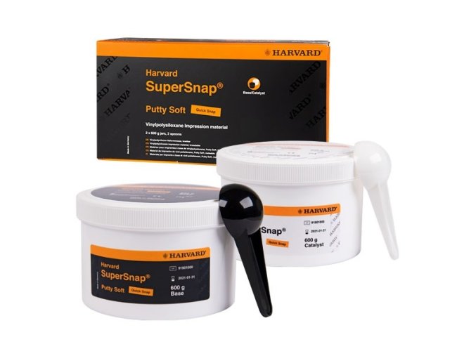 Harvard SuperSnap® Putty, regular snap, black, 2x600g  kombinace všech výhod Premium-Sil s novými parametry nastavení