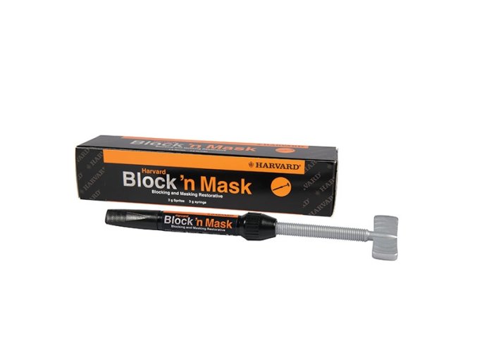 Harvard Block `n Mask, 3 g syringe  Světlem vytvrzované, barevně přizpůsobivé kompozity