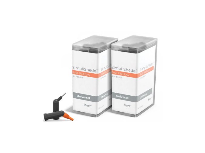 SimpliShade Bulk Fill FLOW kompule 20 x 0,25g  snadno se přizpůsobí tvaru kavity