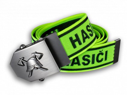 elasticky opasek hasici neonovy cerny napis
