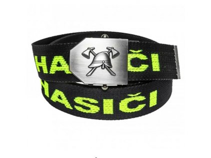 textilni opasek hasici 3d cerny neonovy napis