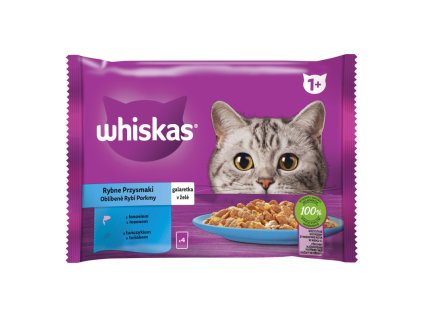 whiskas kaps core rybi vyber v zele 4x85g