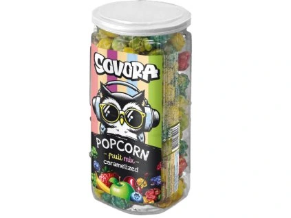 Sovora karamelizovaný popcorn s příchutí fruity mix