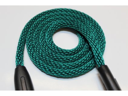 Šnúrové vodítko pre psa, tmavozelené, šírka 0,8cm