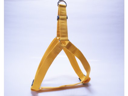 Postroj pre psa, tmavožltý, šírka20mm