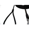 Šnúrové vodítko pre psa, čierne, šírka 0,8cm
