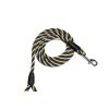 Šnúrové vodítko pre psa, modro-žlto-čierne pásiky, šírka 1cm
