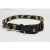 Nylónový obojok pre psa, zelený/zimný maskáč, šírka15mm x40cm