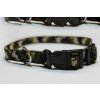 Nylónový obojok pre psa, zelený/zimný maskáč, šírka15mm x40cm