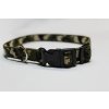 Nylónový obojok pre psa, zelený/zimný maskáč, šírka15mm x40cm