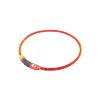 40386 plastovy svietiaci obojok pre psy s led nabijanim pre lepsiu viditelnost nobby visible l cervena