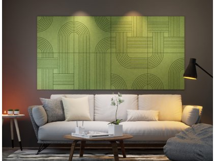 bendcut zielone panele akustyczne